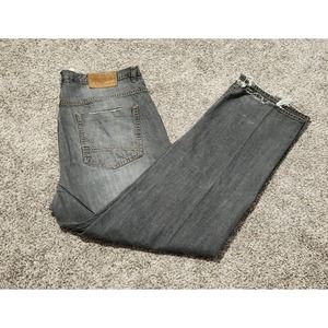 Vintage Early 2000s Y2K 50 Cent G Unit Baggy Black Denim Jeans Mens 40X34